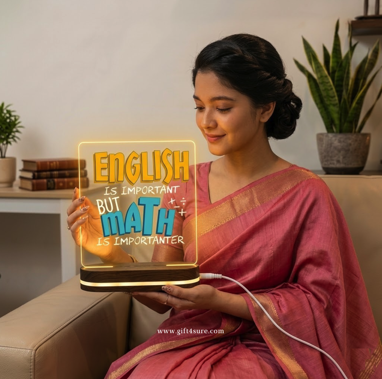 MATH TEACHER ACRYLIC LED LAMP-2