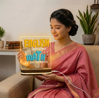 MATH TEACHER ACRYLIC LED LAMP-2