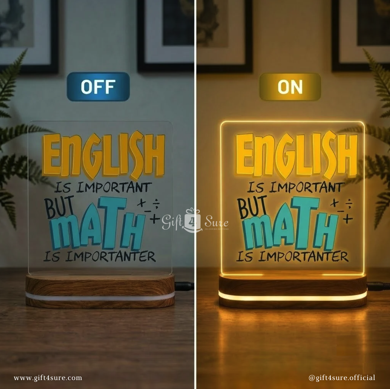 MATH TEACHER ACRYLIC LED LAMP-2