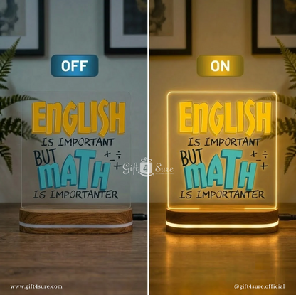 MATH TEACHER ACRYLIC LED LAMP-2