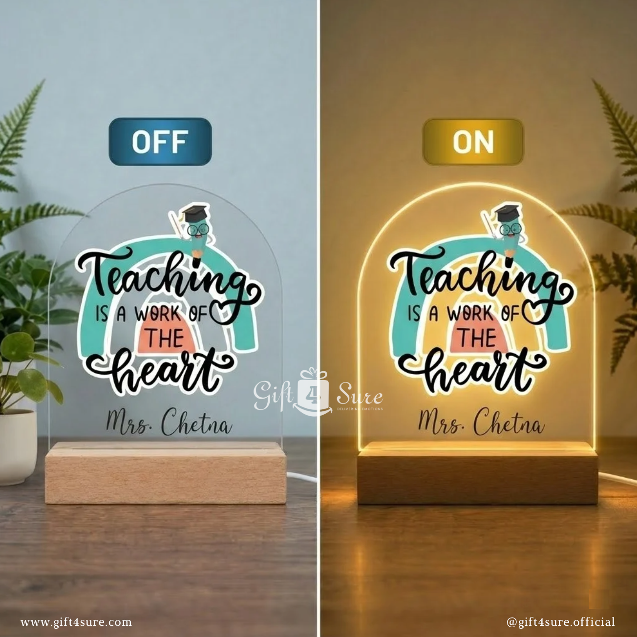 TEACHER ACRYLIC LED LAMP-3