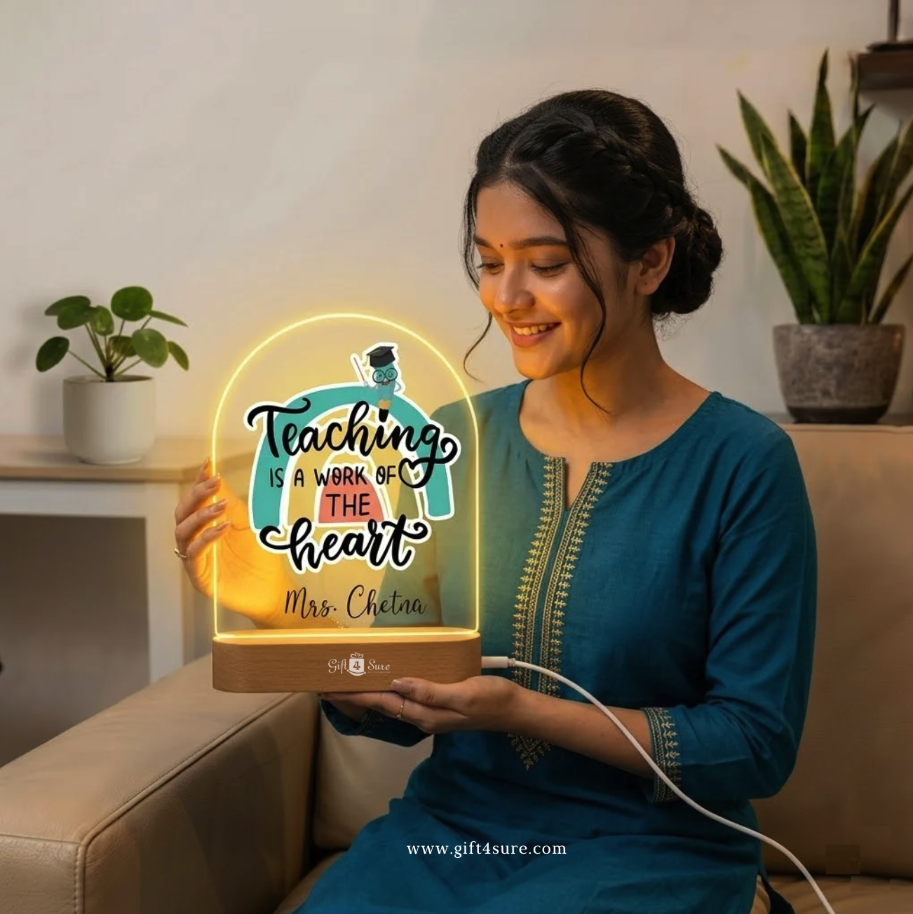 TEACHER ACRYLIC LED LAMP-3