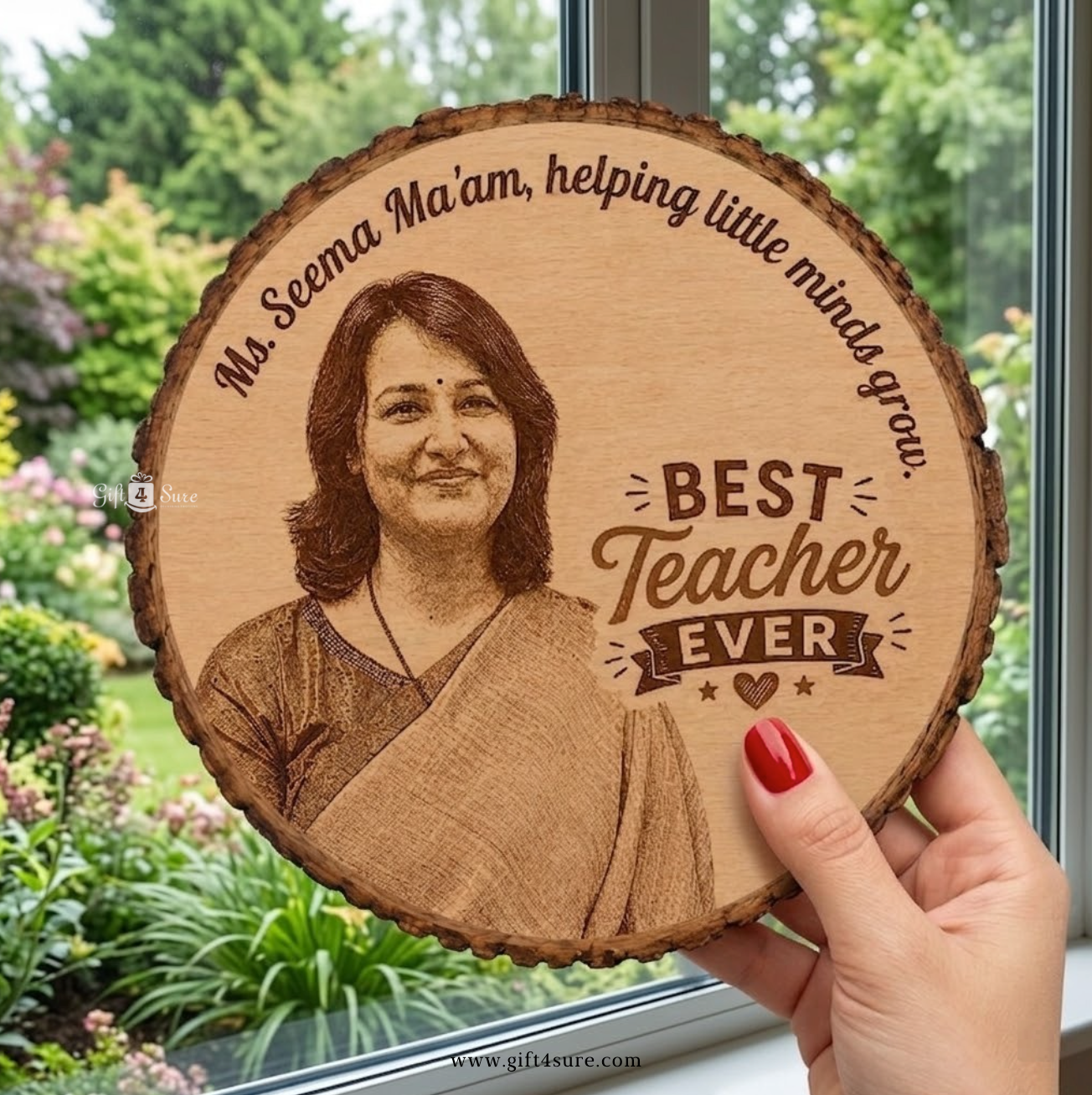 NATURAL WOODEN SLICE FRAME(TEACHER SPECIAL)