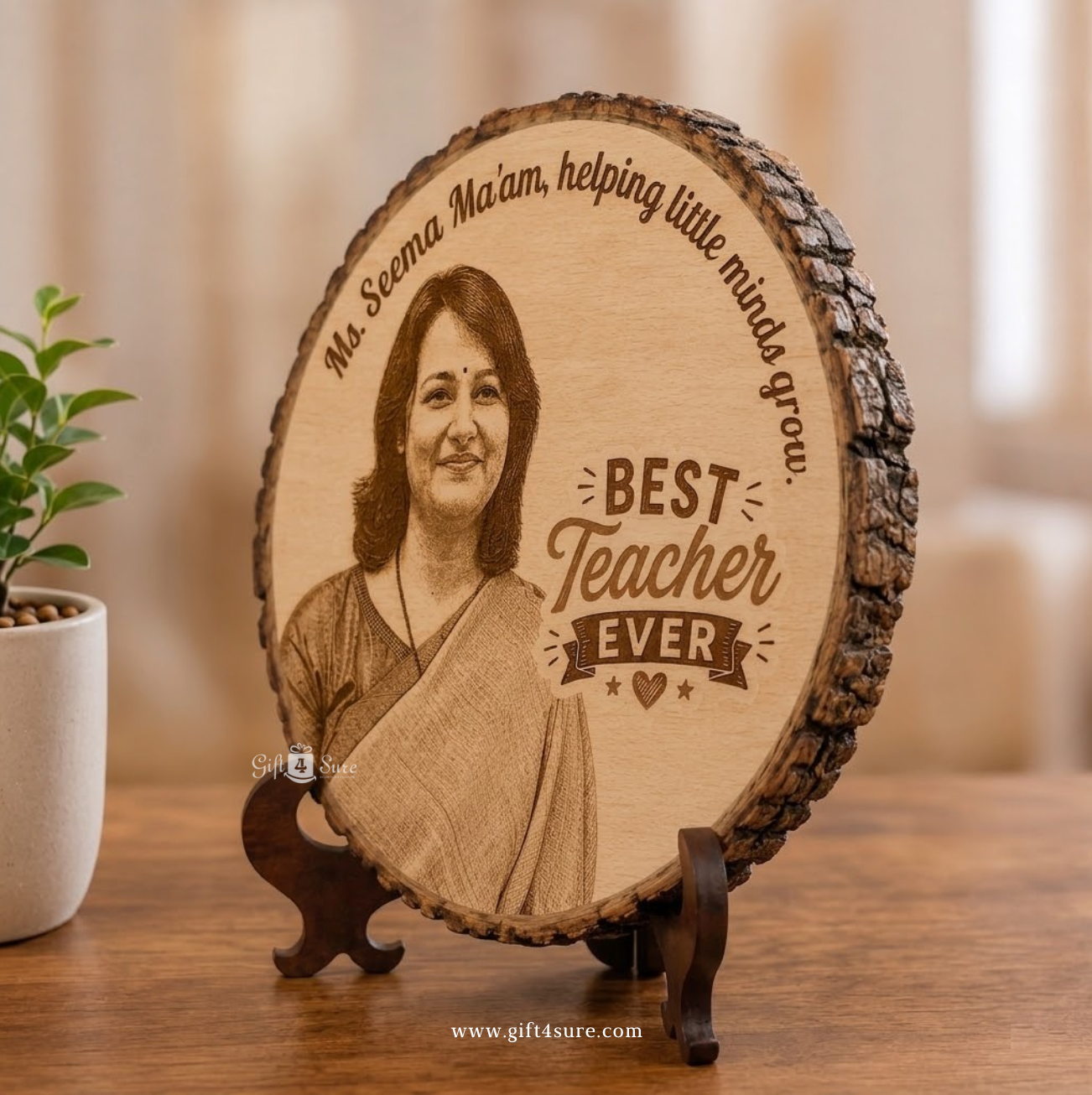 NATURAL WOODEN SLICE FRAME(TEACHER SPECIAL)