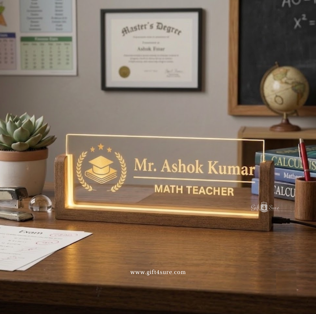 TEACHER'S DESK LED NAMEPLATE