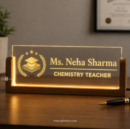 TEACHER'S DESK LED NAMEPLATE