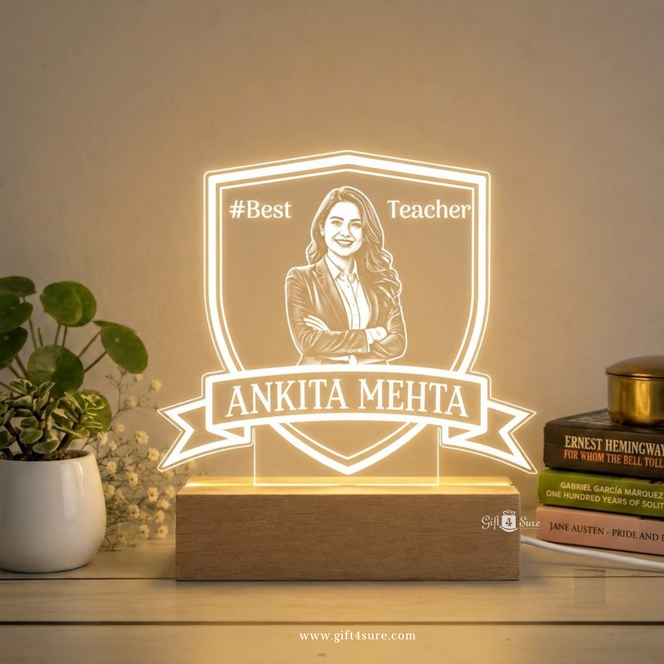 PERSONALISED TEACHER ACRYLIC LED LAMP
