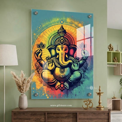 LORD GANESHA ACRYLIC WALL FRAME