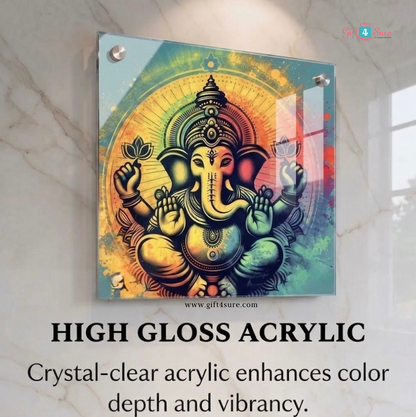 LORD GANESHA ACRYLIC WALL FRAME