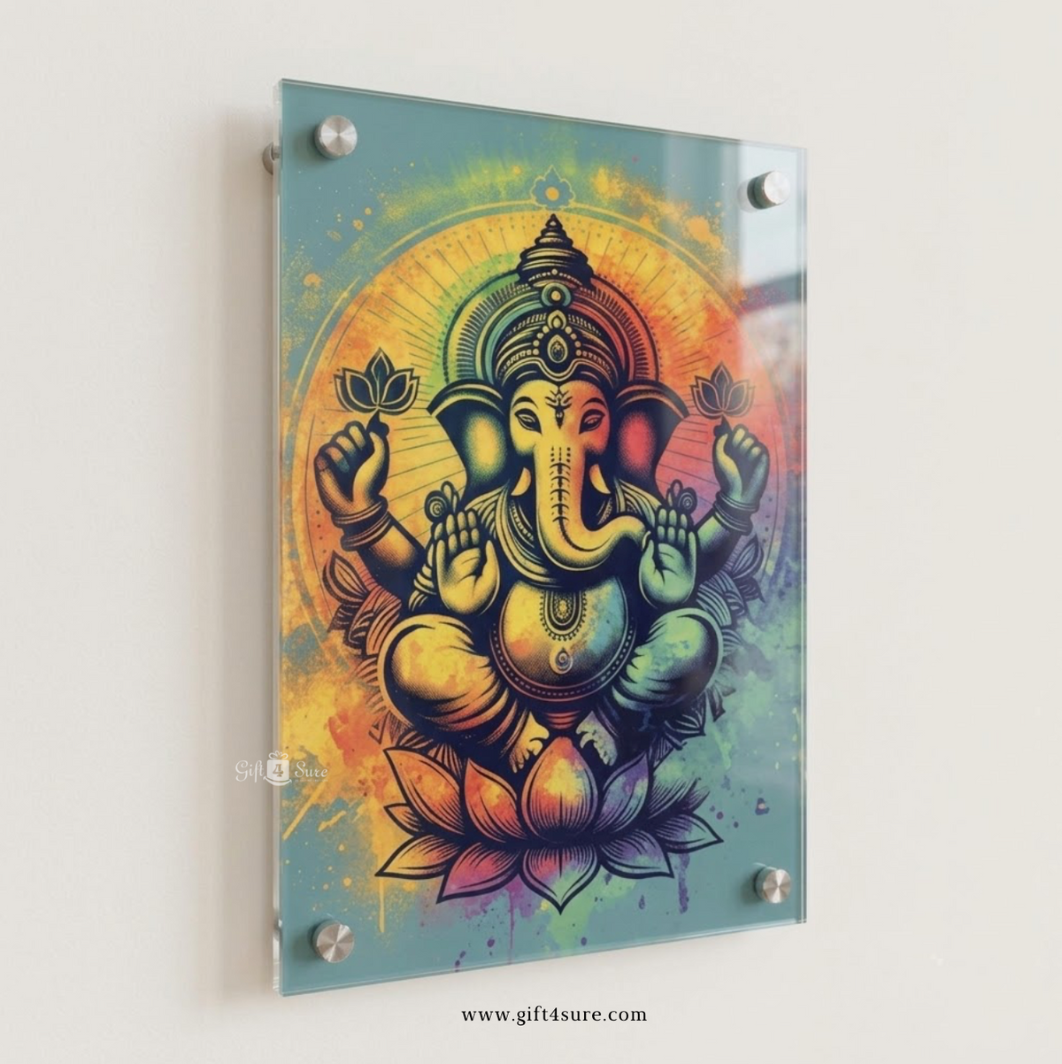 LORD GANESHA ACRYLIC WALL FRAME