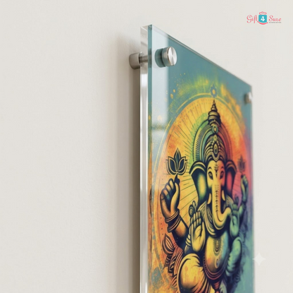 LORD GANESHA ACRYLIC WALL FRAME