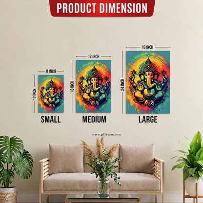 LORD GANESHA ACRYLIC WALL FRAME