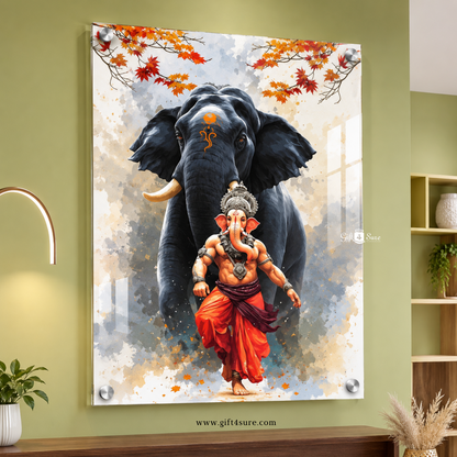 LORD GANESHA ACRYLIC WALL FRAME-2
