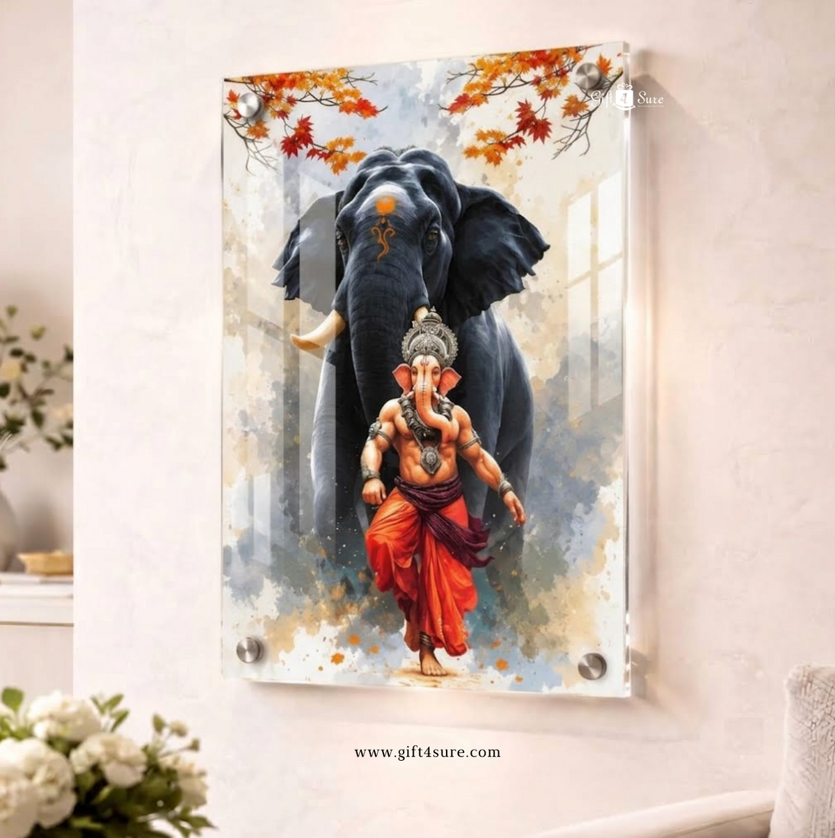 LORD GANESHA ACRYLIC WALL FRAME-2
