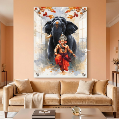 LORD GANESHA ACRYLIC WALL FRAME-2
