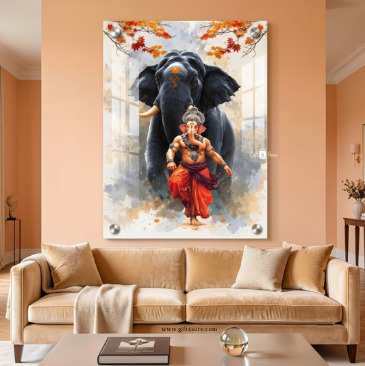 LORD GANESHA UV PRINTED ACRYLIC WALL FRAME-2