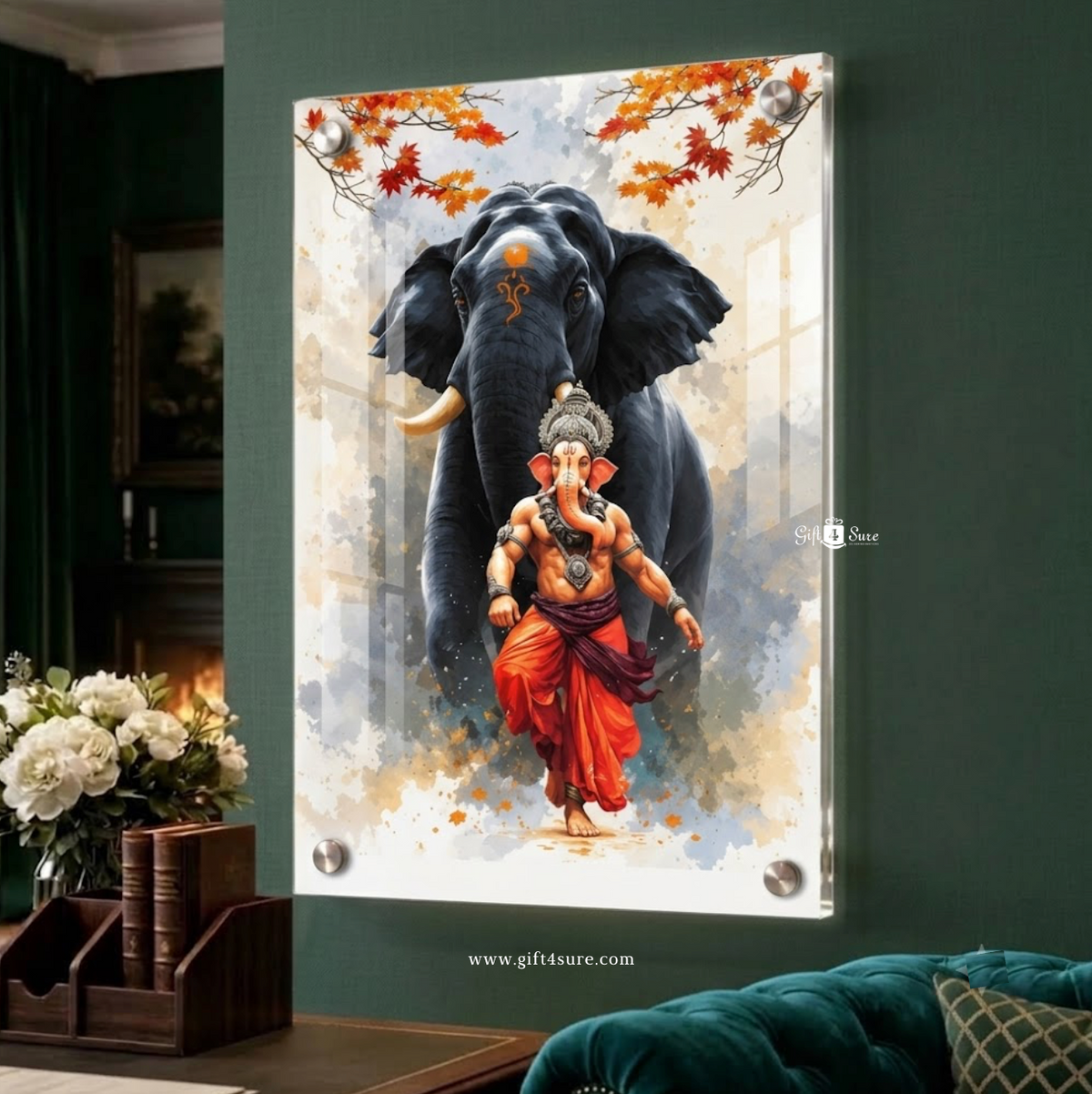 LORD GANESHA ACRYLIC WALL FRAME-2