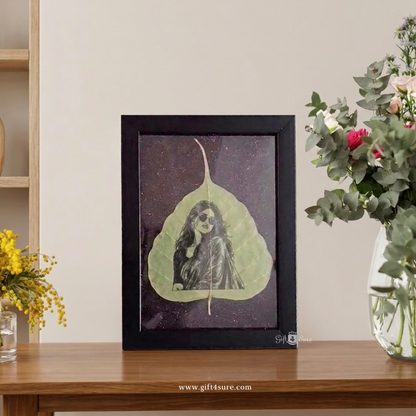 ORIGINAL DRIED LEAF PHOTO ART FRAME