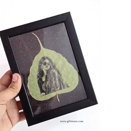 ORIGINAL DRIED LEAF PHOTO ART FRAME