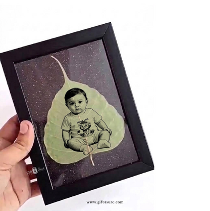 DRIED LEAF BABY PHOTO ART FRAME