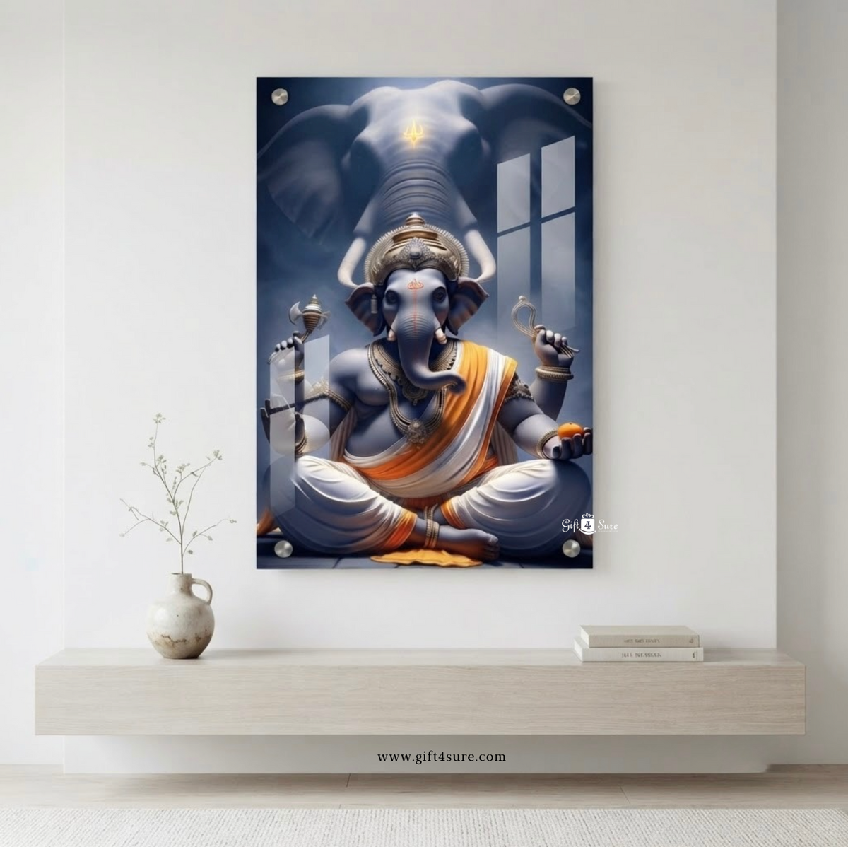 LORD GANESHA UV PRINTED ACRYLIC WALL FRAME-3