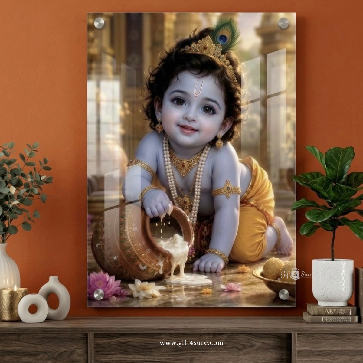 BAAL KRISHNA UV PRINTED ACRYLIC WALL FRAME