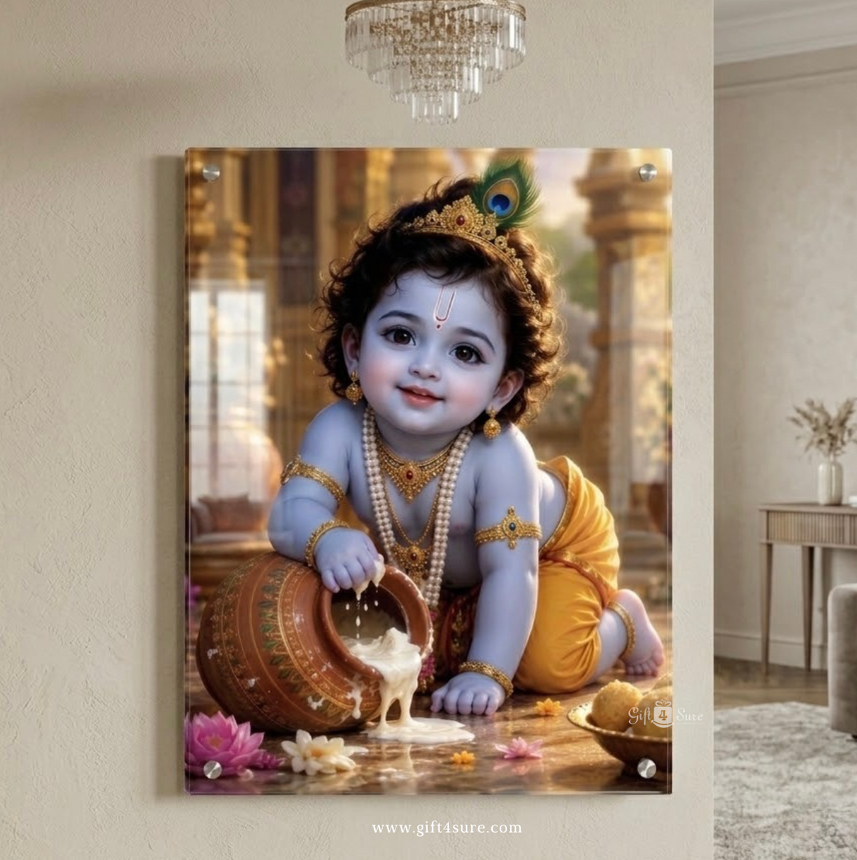 BAAL KRISHNA UV PRINTED ACRYLIC WALL FRAME