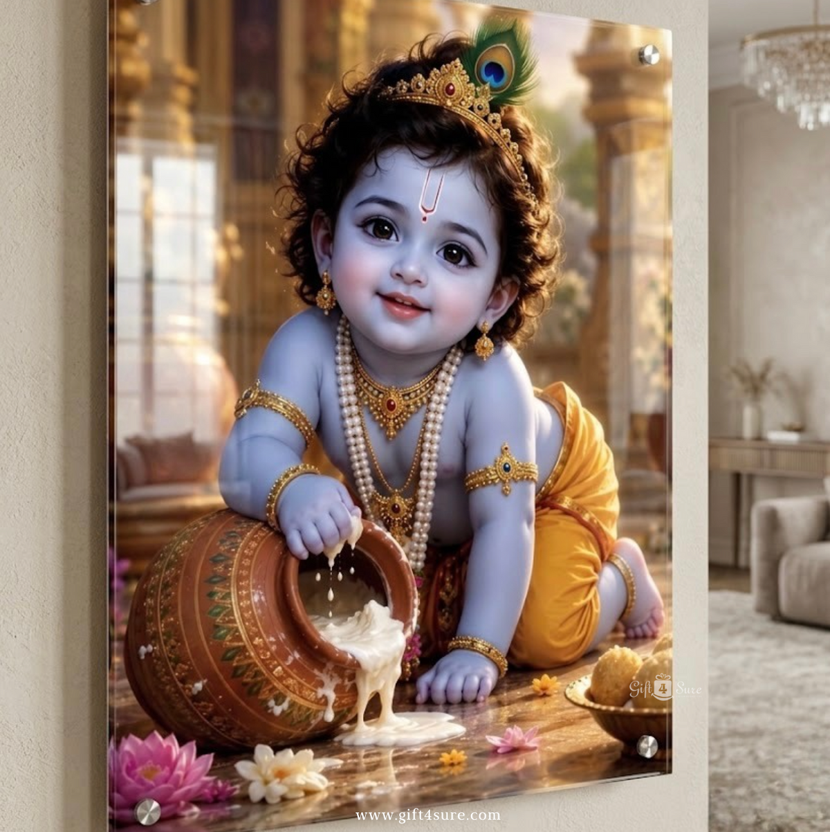 BAAL KRISHNA UV PRINTED ACRYLIC WALL FRAME