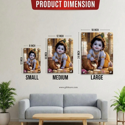 BAAL KRISHNA UV PRINTED ACRYLIC WALL FRAME