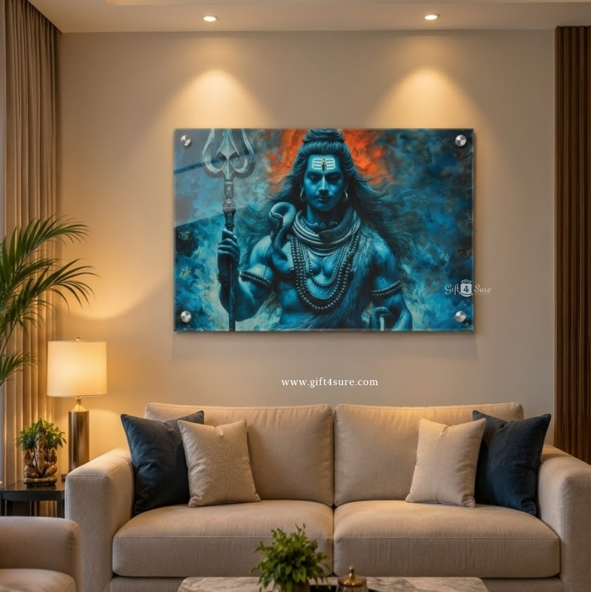 LORD SHIVA ACRYLIC UV PRINTED WALL FRAME