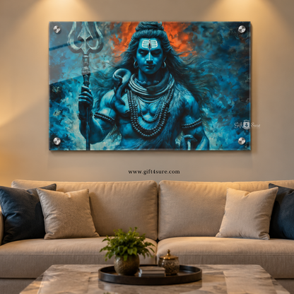 LORD SHIVA ACRYLIC UV PRINTED WALL FRAME