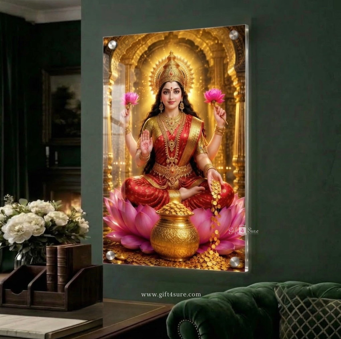 GODDESS LAXMI ACRYLIC UV PRINTED FRAME