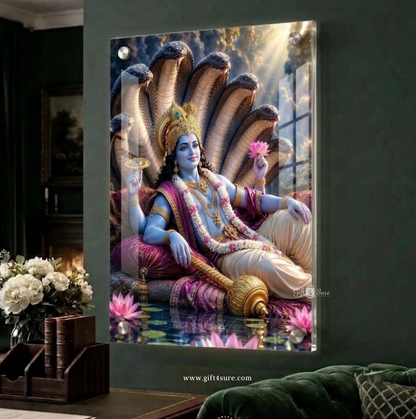 LORD VISHNU UV-PRINTED ACRYLIC WALL FRAME