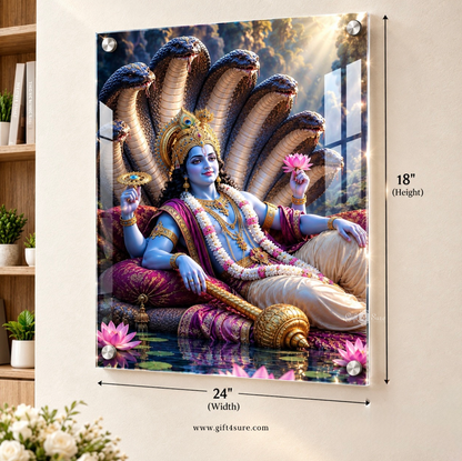 LORD VISHNU UV-PRINTED ACRYLIC WALL FRAME