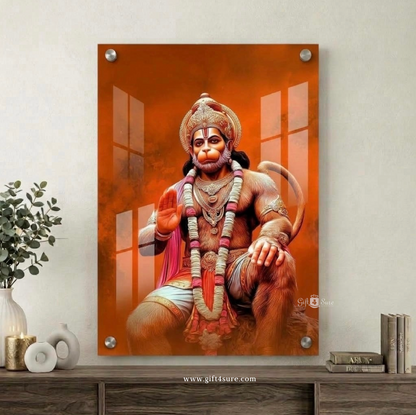 LORD HANUMAN UV-PRINTED ACRYLIC WALL FRAME