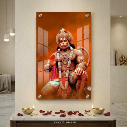 LORD HANUMAN UV-PRINTED ACRYLIC WALL FRAME