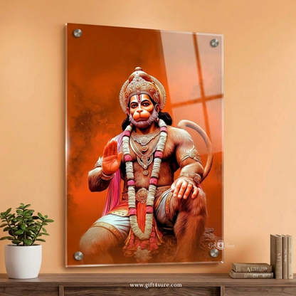 LORD HANUMAN UV-PRINTED ACRYLIC WALL FRAME