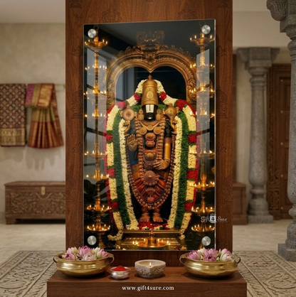 TIRUPATI BALAJI ACRYLIC UV PRINTED WALL FRAME