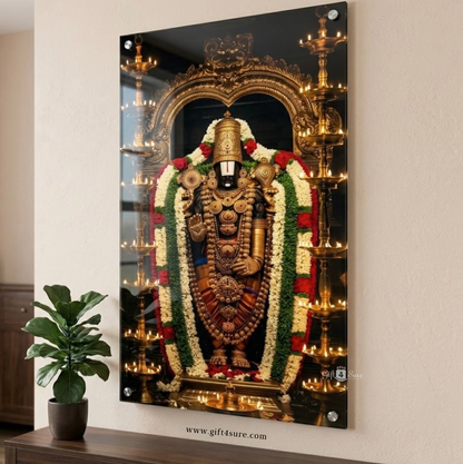 TIRUPATI BALAJI ACRYLIC UV PRINTED WALL FRAME