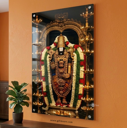 TIRUPATI BALAJI ACRYLIC UV PRINTED WALL FRAME