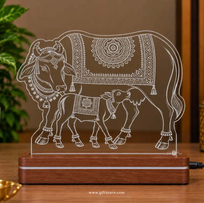KAMDHENU COW ACRYLIC LED LAMP