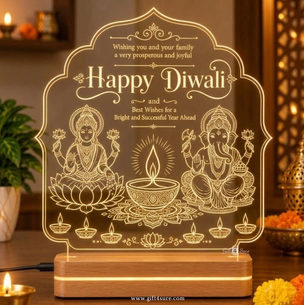 LAXMI GANESH ACRYLIC LED LAMP