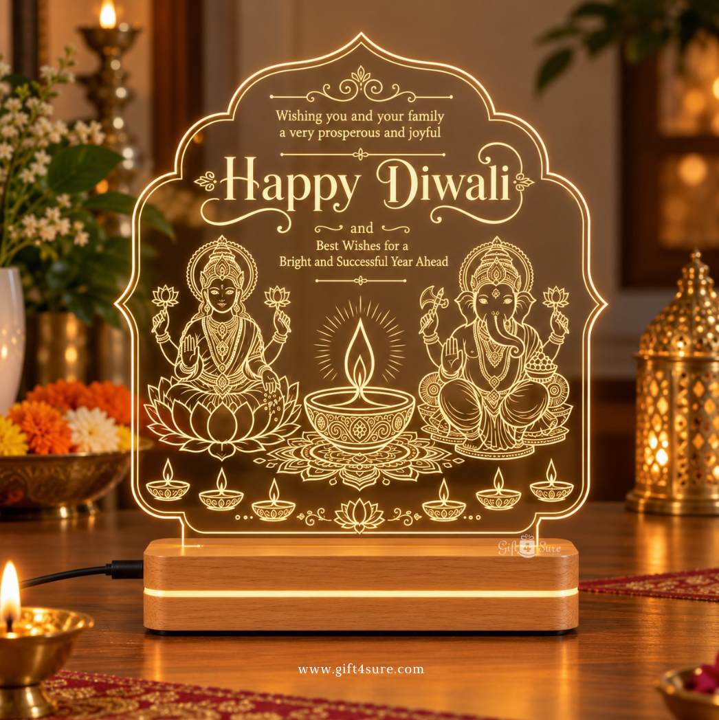 LAXMI GANESH ACRYLIC LED LAMP