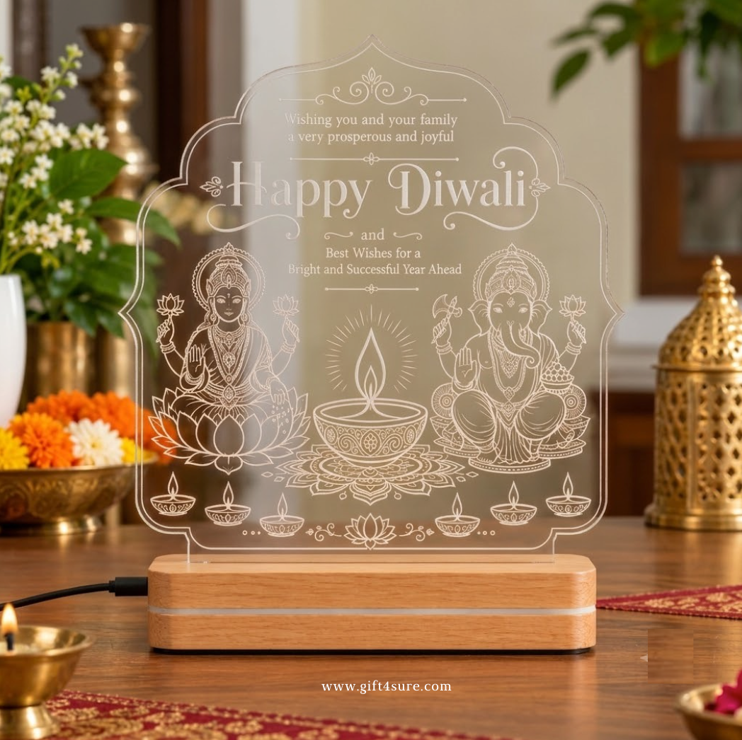 LAXMI GANESH ACRYLIC LED LAMP
