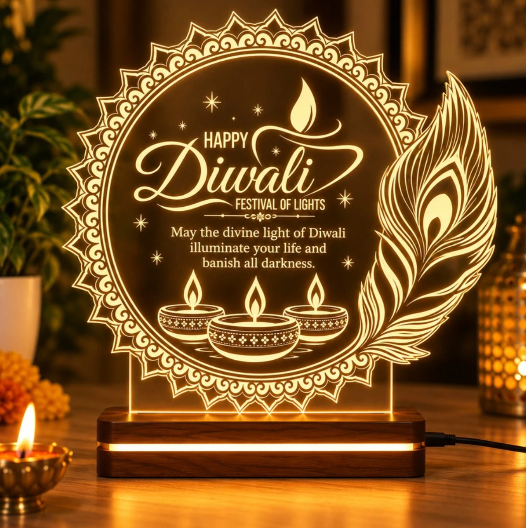 HAPPY DIWALI ACRYLIC LED LAMP