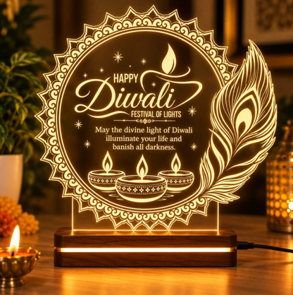 HAPPY DIWALI ACRYLIC LED LAMP