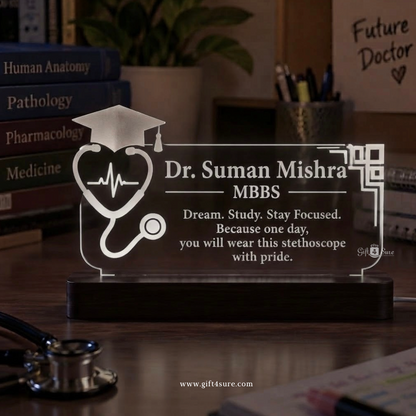 PERSONALISED MEDICAL STUDENT ACRYLIC LED LAMP