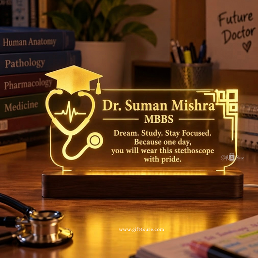 PERSONALISED MEDICAL STUDENT ACRYLIC LED LAMP