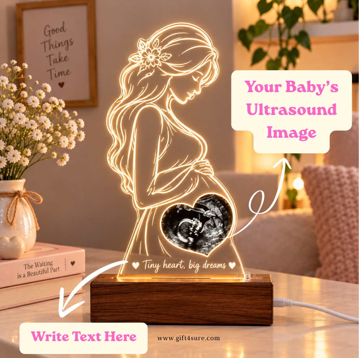 MOM-TO-BE ULTRASOUND ACRYLIC LED LAMP