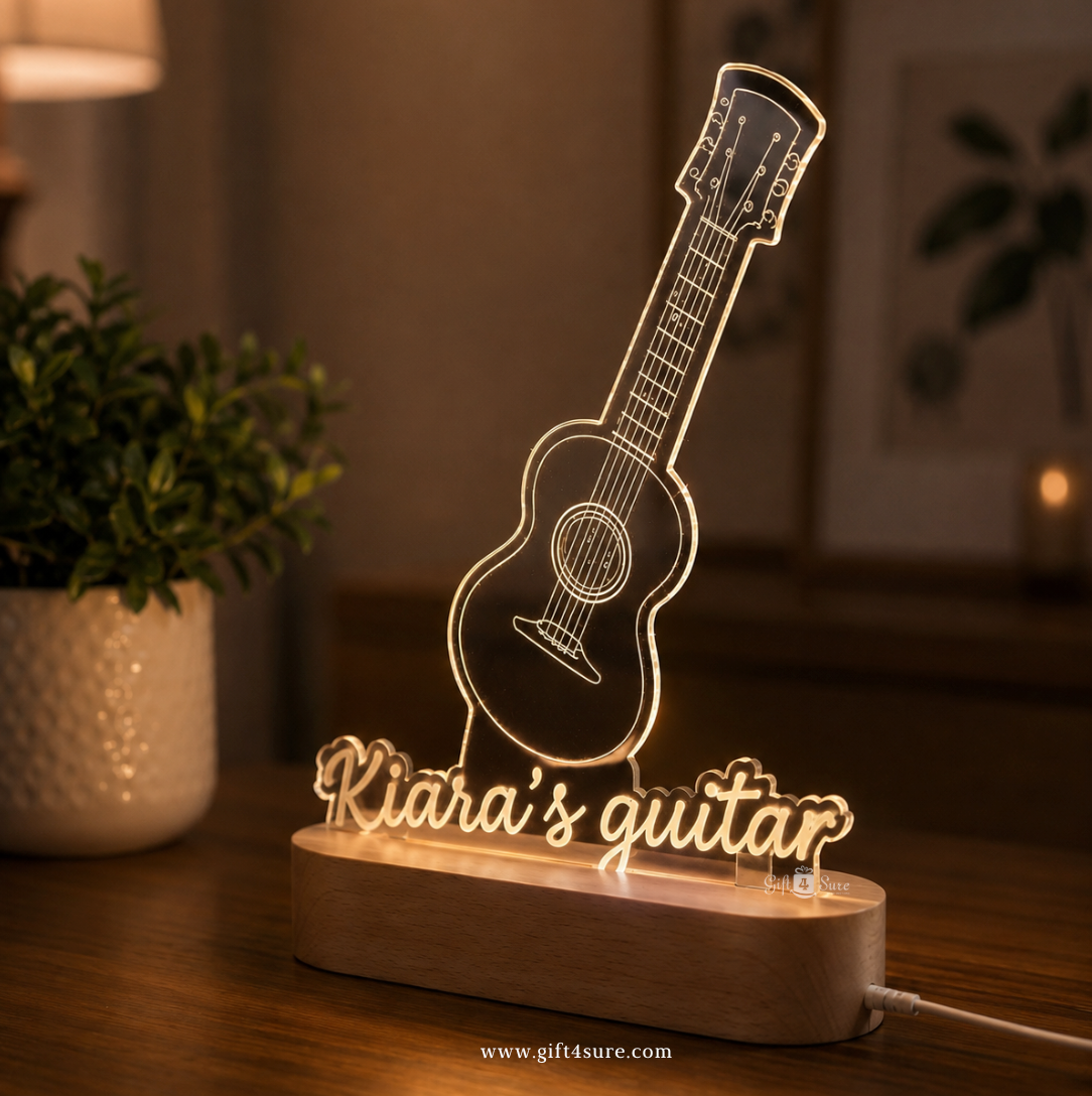 PERSONALISED GUITAR ACRYLIC LED LAMP